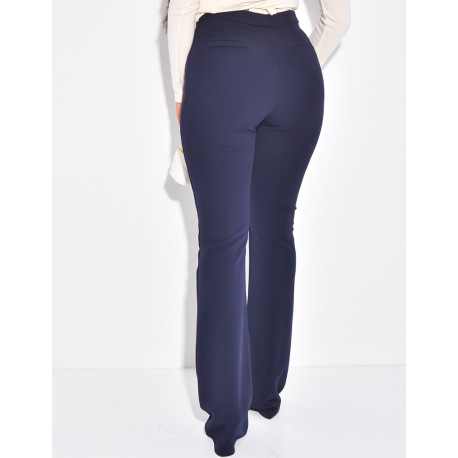 High-waisted suit trousers