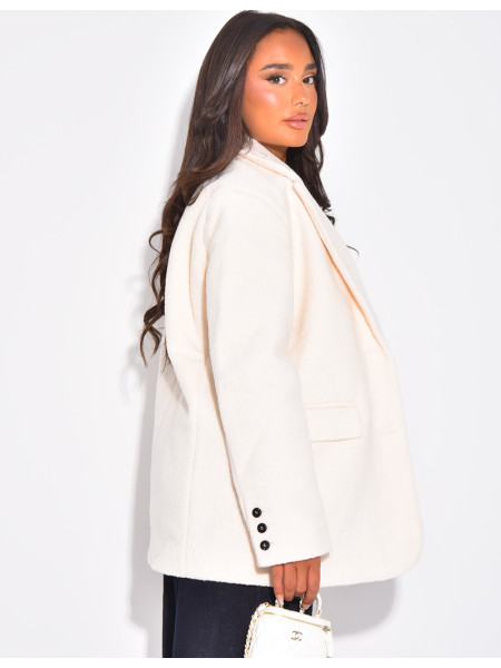 Oversized blazer in premium curly wool