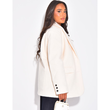 Oversized blazer in premium curly wool