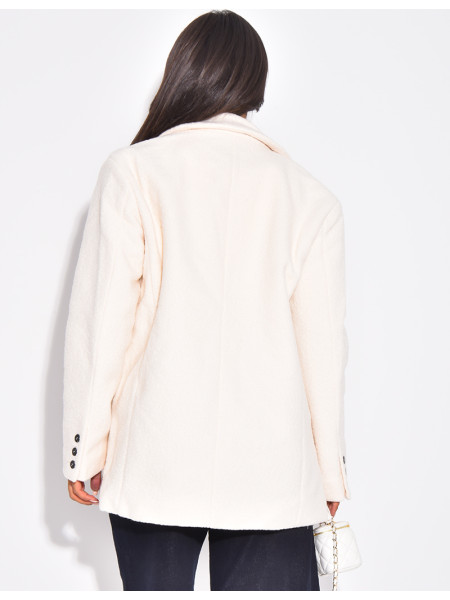 Oversized blazer in premium curly wool