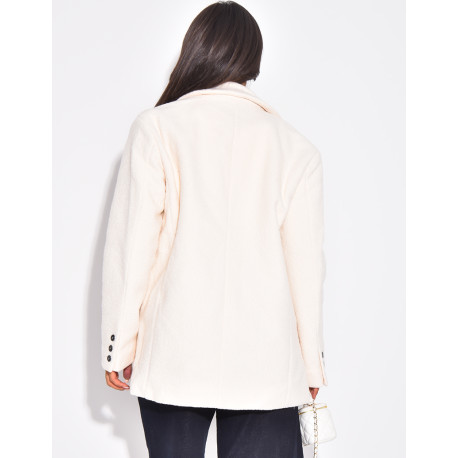 Oversized blazer in premium curly wool