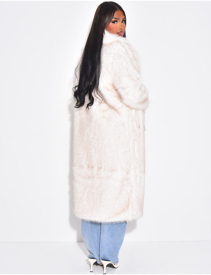 Manteau oversize à fourrure premium