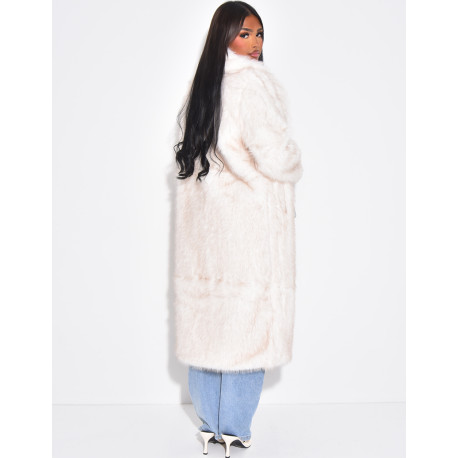 Manteau oversize à fourrure premium