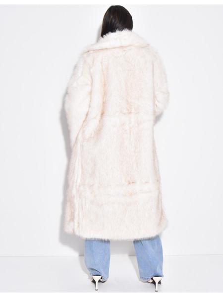 Manteau oversize à fourrure premium