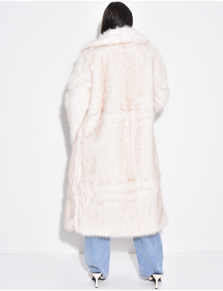 Manteau oversize à fourrure premium