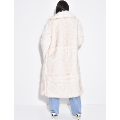 Manteau oversize à fourrure premium
