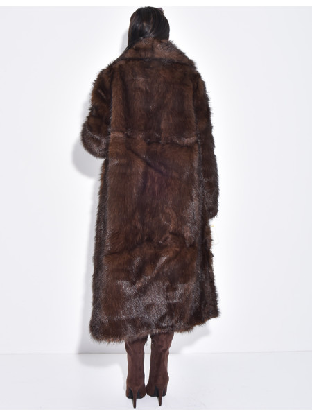 Oversize-Mantel mit Premium-Fell