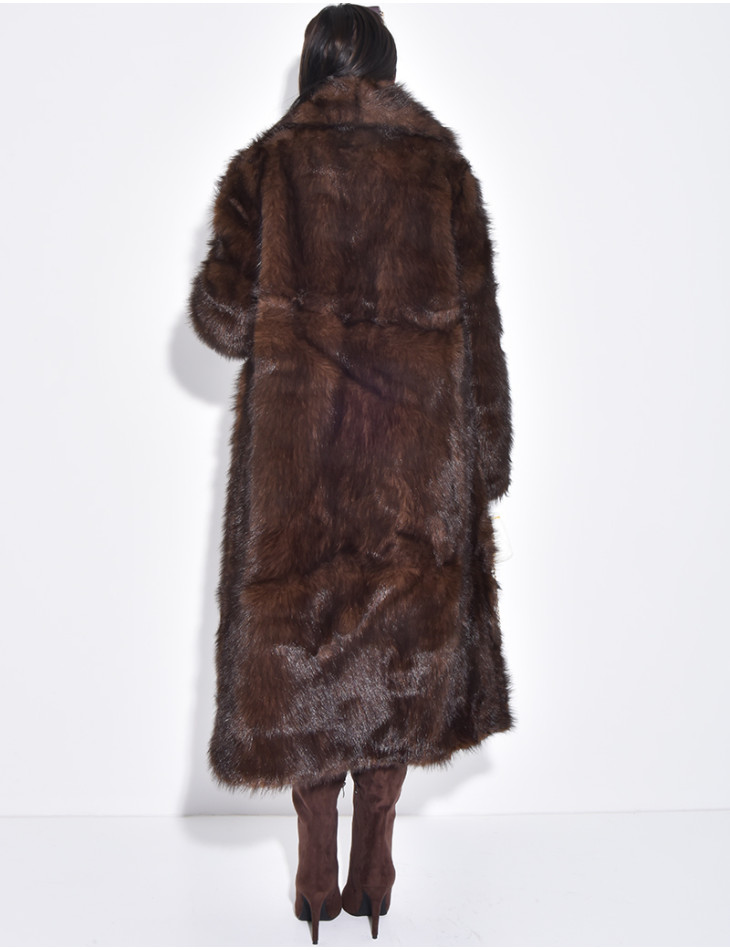 Oversize-Mantel mit Premium-Fell