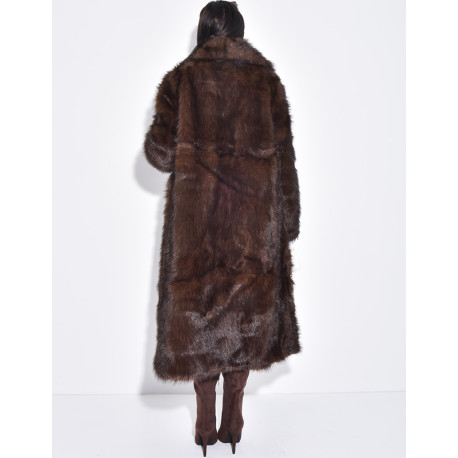 Oversize-Mantel mit Premium-Fell