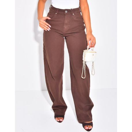 Mid-rise balloon jeans
