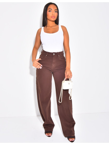 Mid-rise balloon jeans