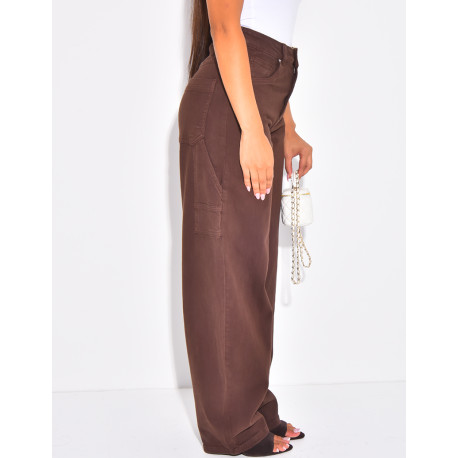 Mid-rise balloon jeans