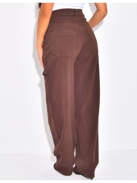 Mid-rise balloon jeans