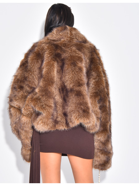 Veste en fausse fourrure premium épaisse et fluffy