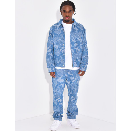 Ensemble en jeans à motifs