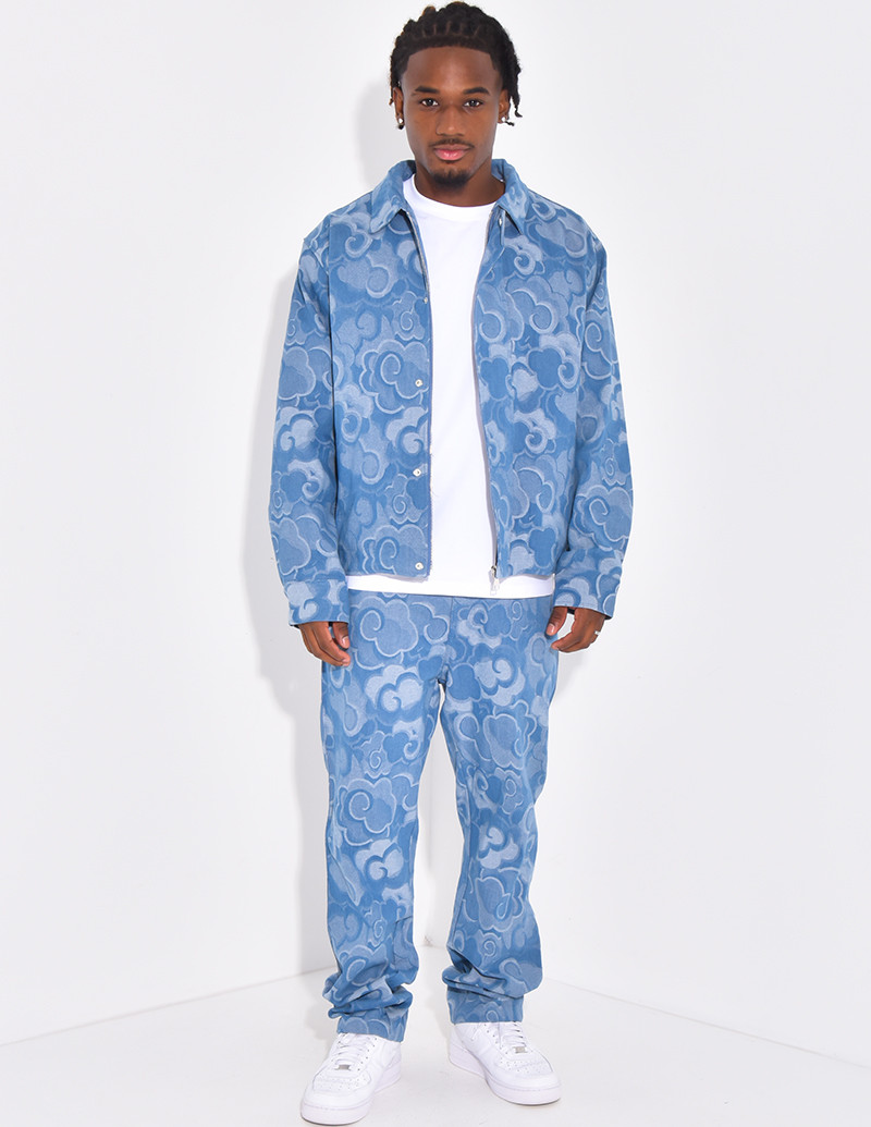 Ensemble en jeans à motifs