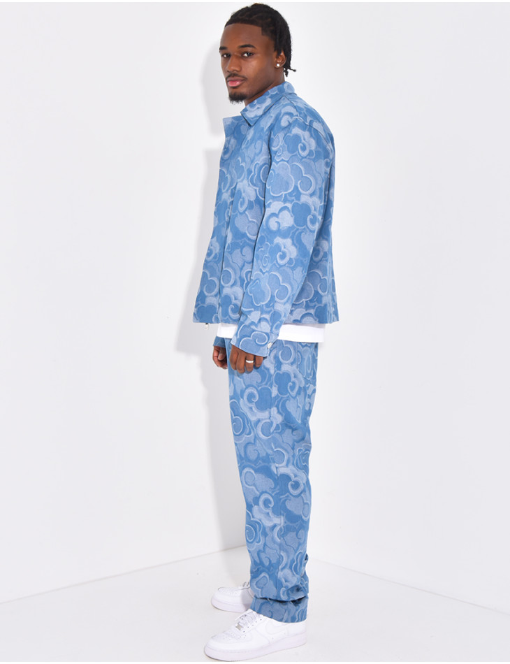 Ensemble en jeans à motifs