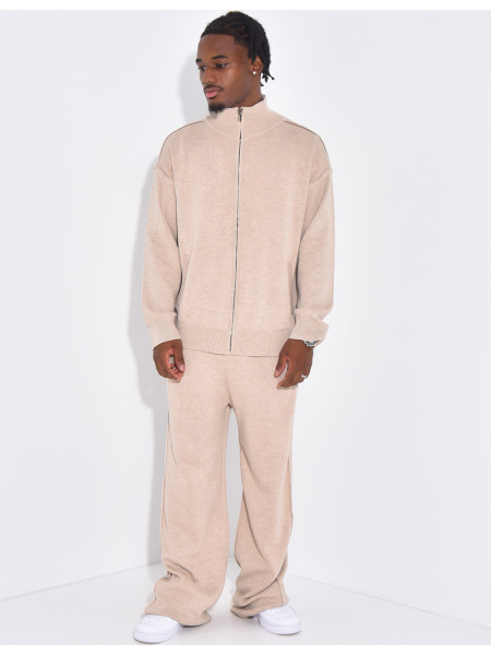 Ensemble gilet et pantalon en maille