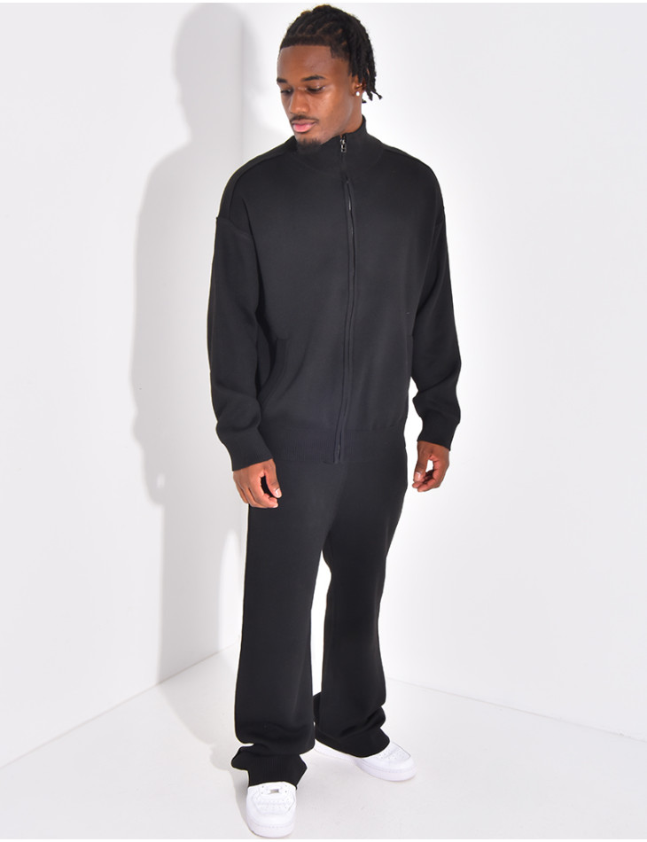 Ensemble gilet et pantalon en maille