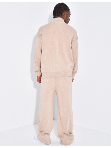 Ensemble gilet et pantalon en maille