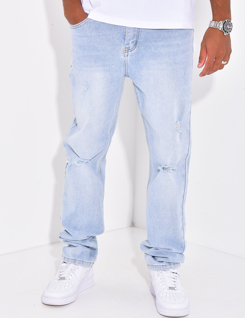 Jeans large destroy