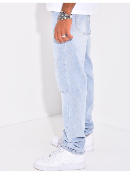 Jeans large destroy