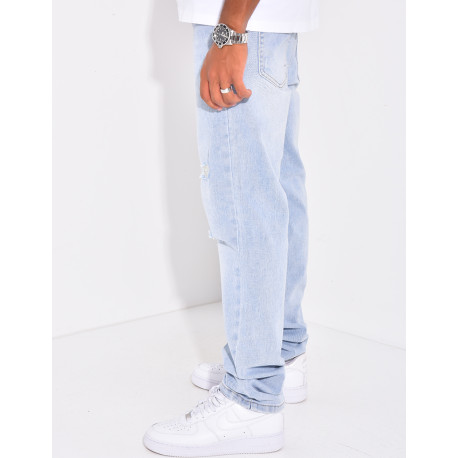Jeans large destroy