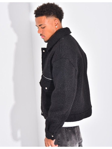 Veste à poches chiné