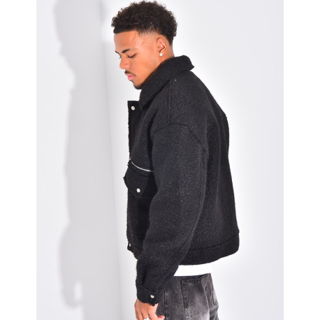 Veste à poches chiné