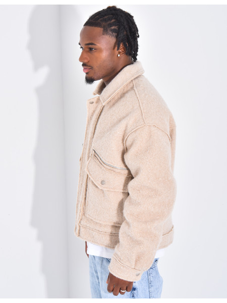 Veste à poches chiné