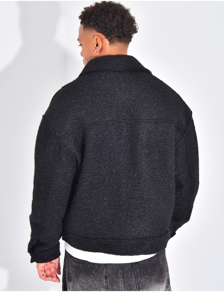 Veste à poches chiné