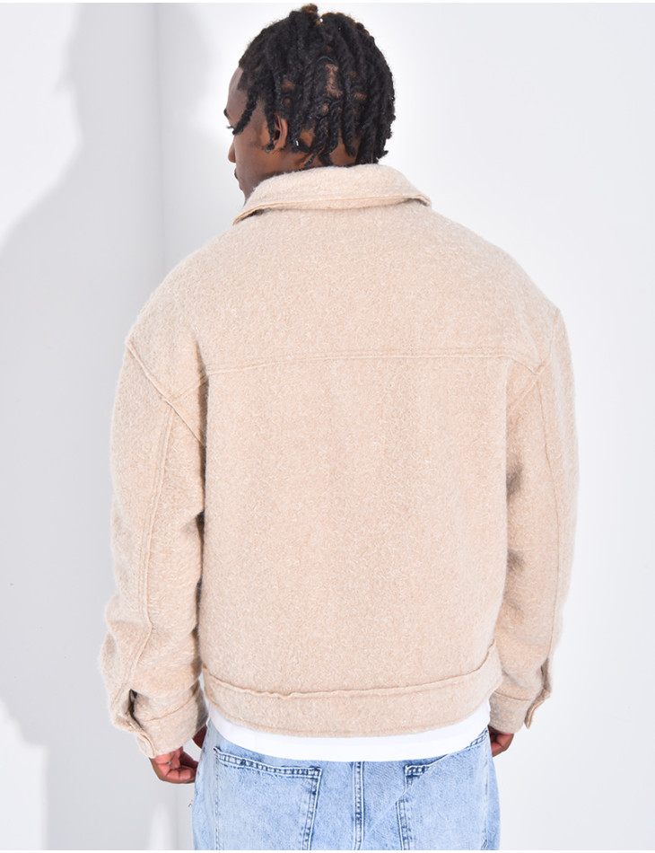 Veste à poches chiné