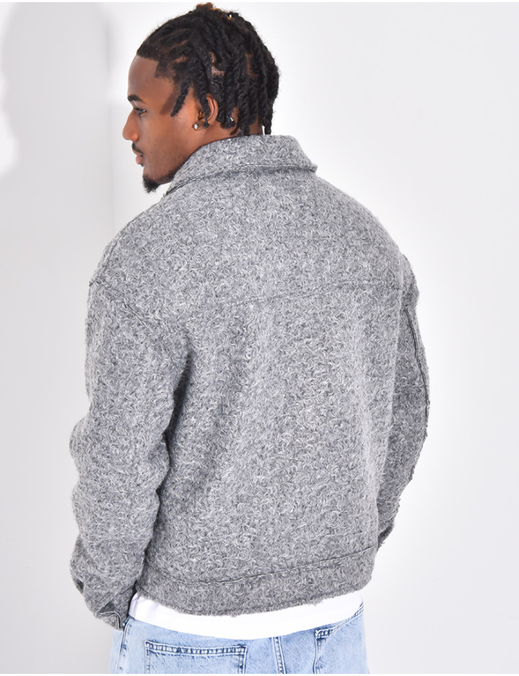 Mottled jacket with pockets