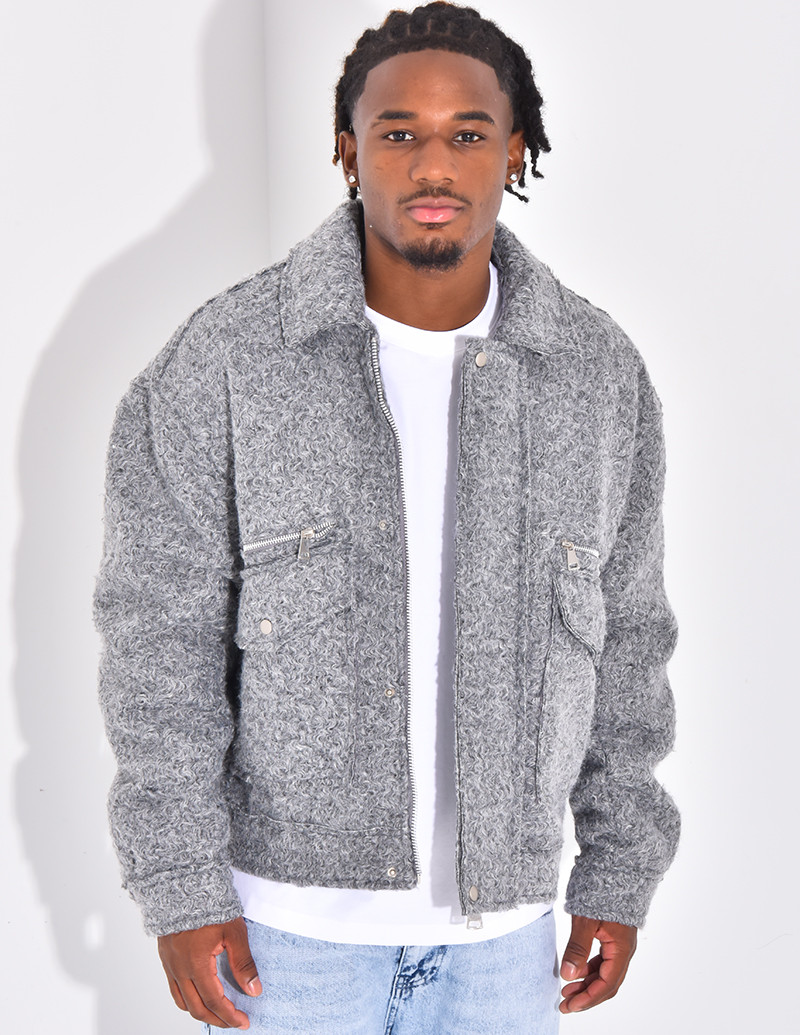 Jacke mit Taschen in...