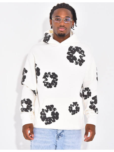 Pull à fleurs