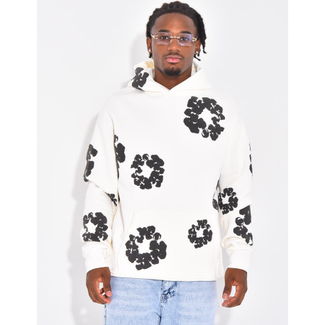 Pull à fleurs