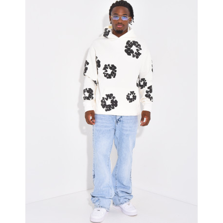 Pull à fleurs