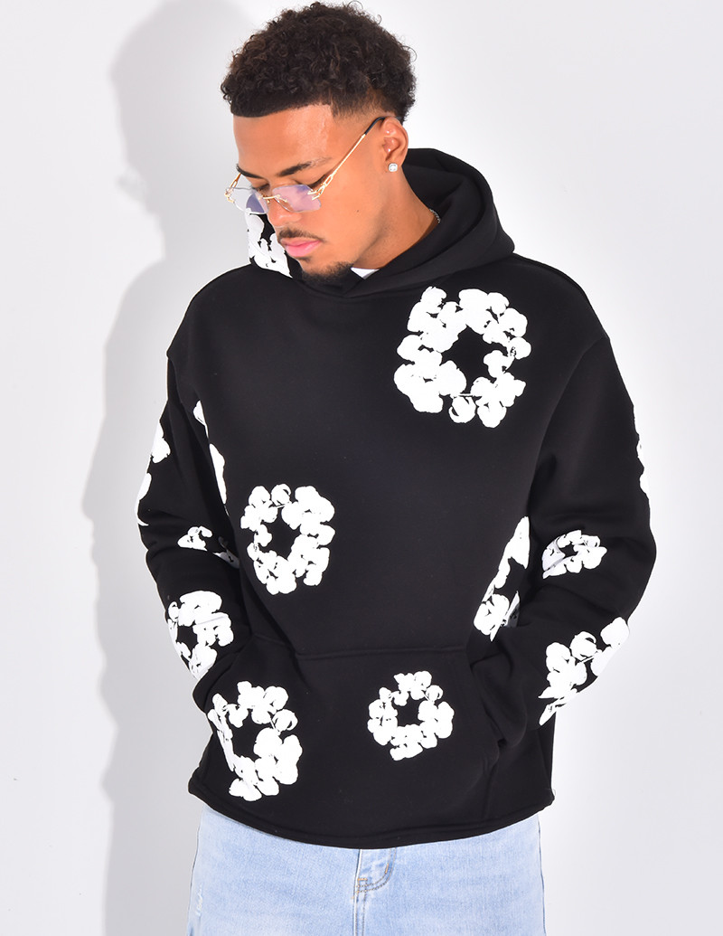 Pull à fleurs