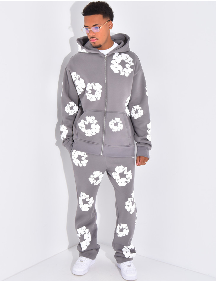 Ensemble de jogging à fleurs