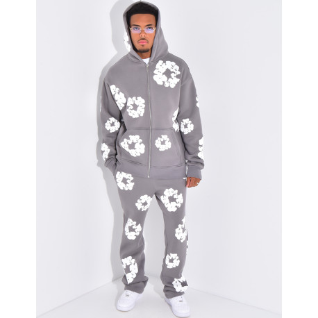 Ensemble de jogging à fleurs