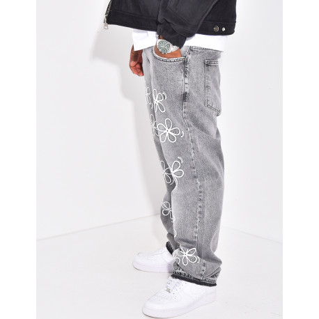 Jeans à fleurs