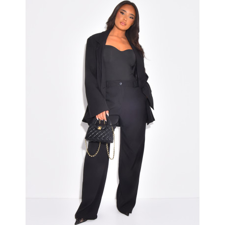 Set aus Oversize-Blazer und gerader Hose