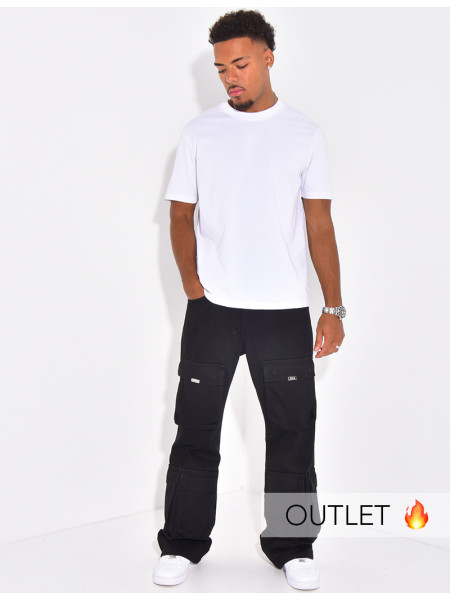 Jeans homme cargo noir