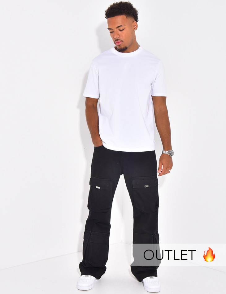 Jeans homme cargo noir