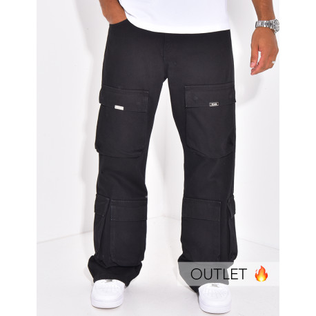 Jeans homme cargo noir