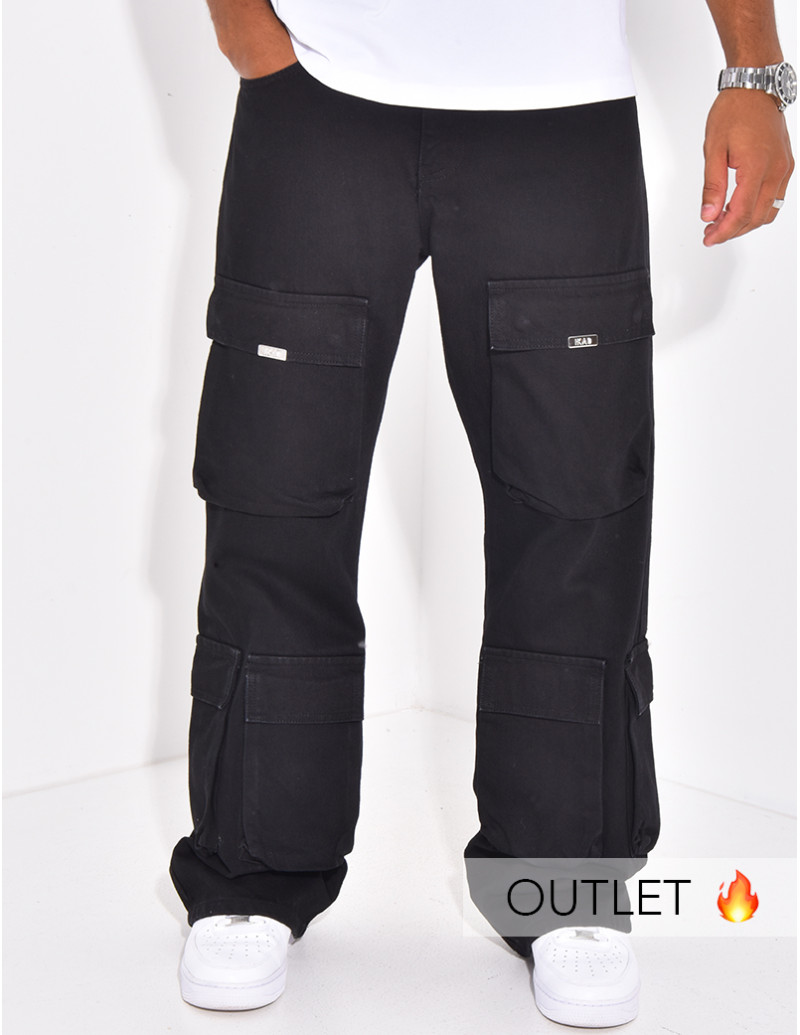Jeans homme cargo noir
