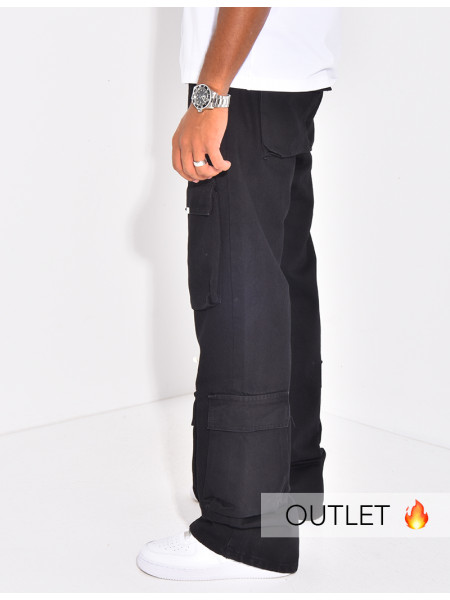 Jeans homme cargo noir