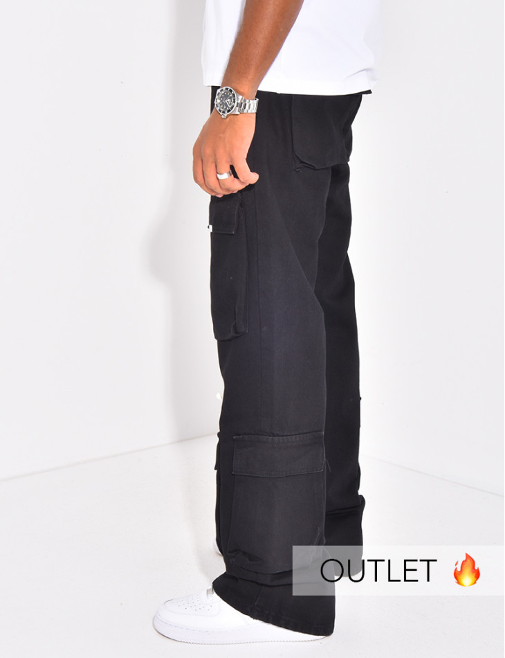Jeans homme cargo noir