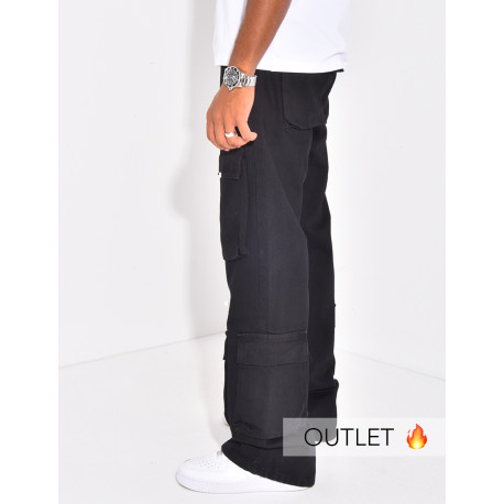 Jeans homme cargo noir
