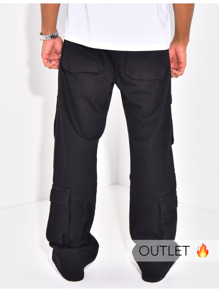 Jeans homme cargo noir
